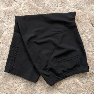 Cropped slack with faux laced detail